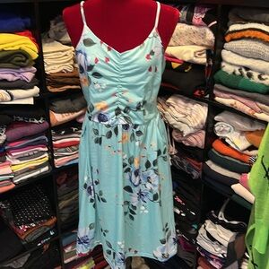 🪷Tiffany blue spaghetti strap dress. Large. NWT 🪬